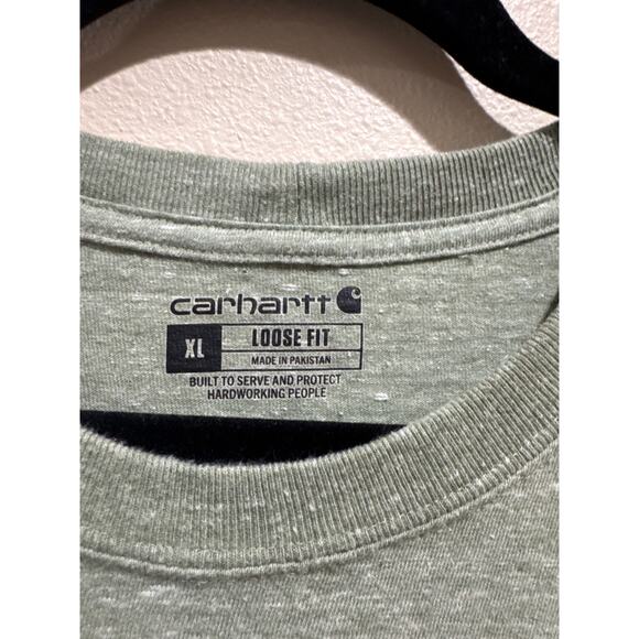Carhartt Men's Loose Fit Heavyweight Short-Sleeve Pocket T-Shirt green size xl - Picture 2 of 4